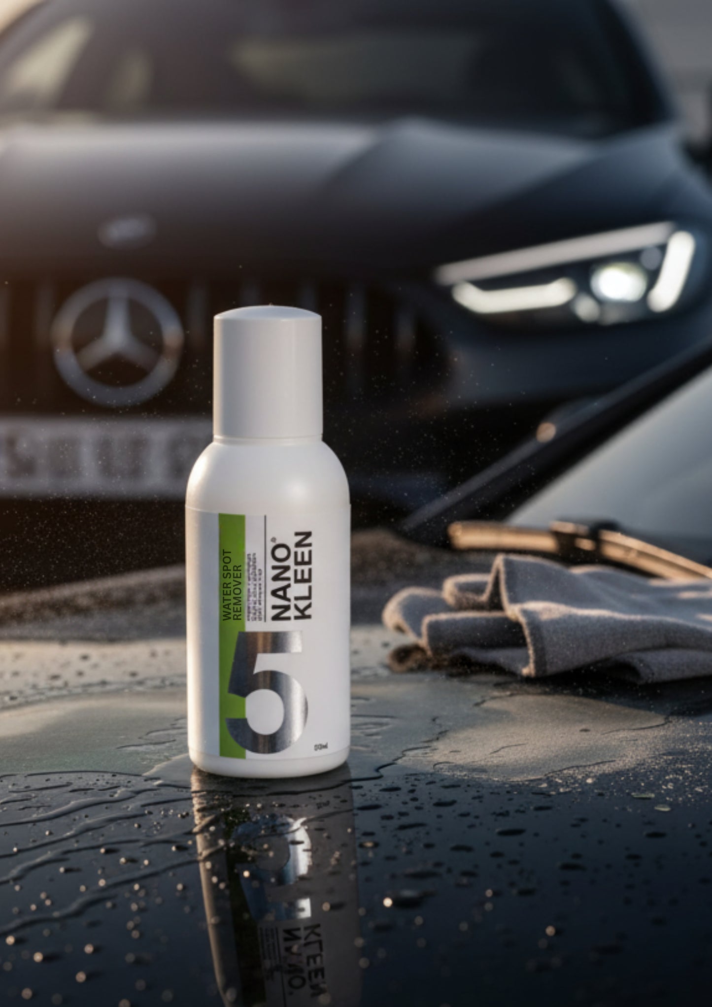 NanoKleen 5.1 - Patented Hard Water Stain Remover for Automotive Glass (50ml Trial Pack)